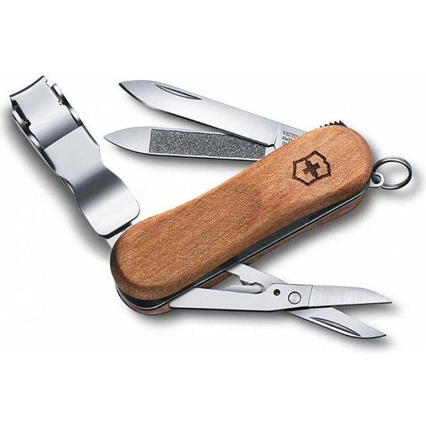Нож швейцарский складной Victorinox Delemont Nail Clip Wood 580 (0.6461.63)