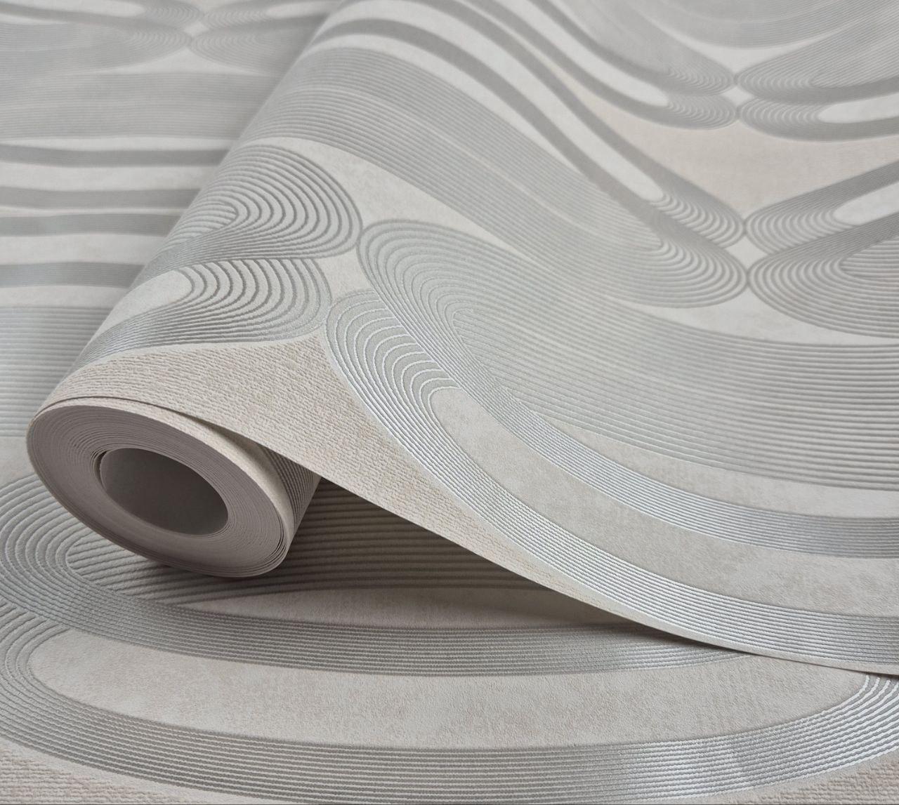 Шпалери вінілові на флізеліні для спальні/вітальні Marburg 55217 0,53х10,05 м Бежевий (2785922013)