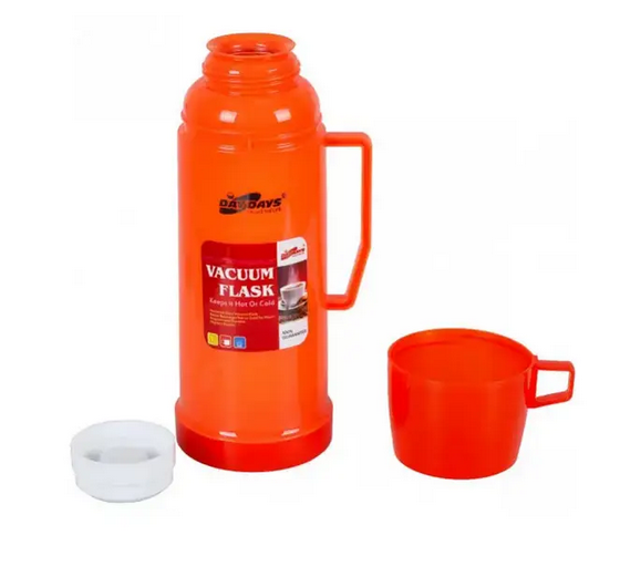 Термос пластмассовый со стеклянной колбой DayDays 0,6л Orange (NO1644-2)