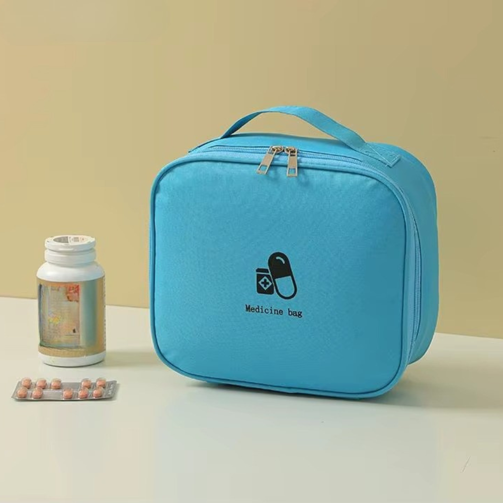 Сумочка для медикаментов компактная для лекарств Голубой