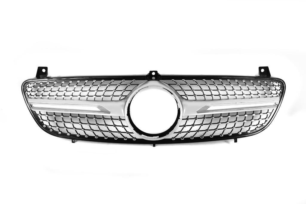 Решетка передняя Cixtai Diamond Silver 2004-2010 для Mercedes Vito W639 2004-2014 гг. abs-пластик Хром (131078) Решетка передняя Cixtai Diamond Silver 2004-2010 для Mercedes Vito W639 2004-2014 гг. abs-пластик Хром (131078)