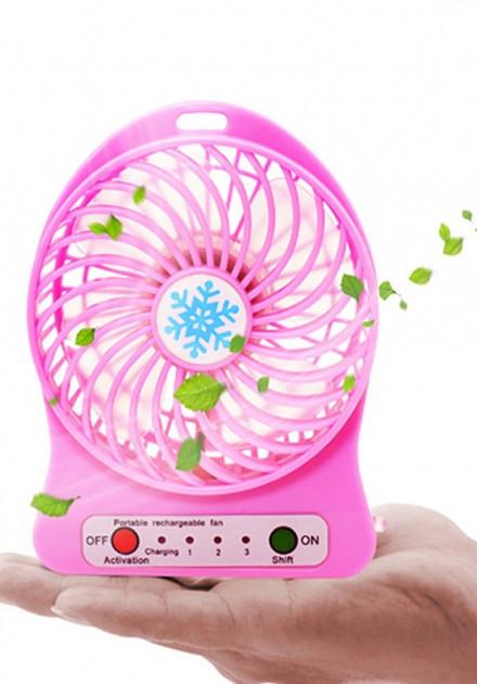 Вентилятор мини Portable Fan Розовый - фото 2