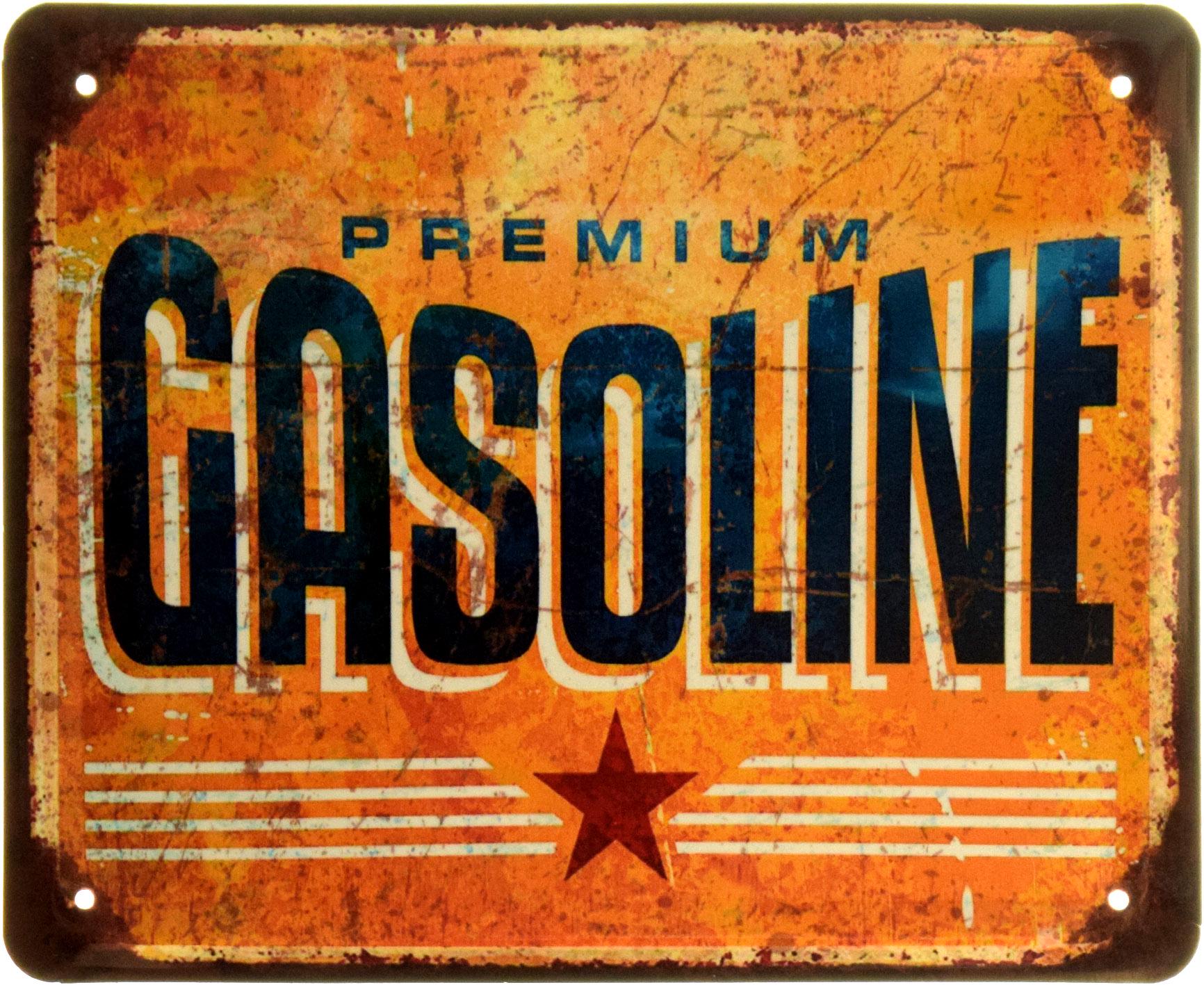 Табличка металлическая "Premium Gasoline" 18x22 см (ms-103965)