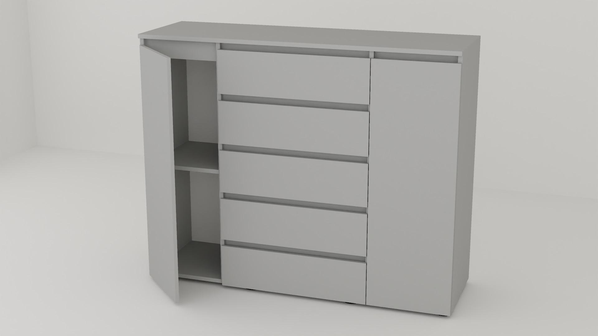 Комод Алекса СН-151/55 140х55х111 см Серый