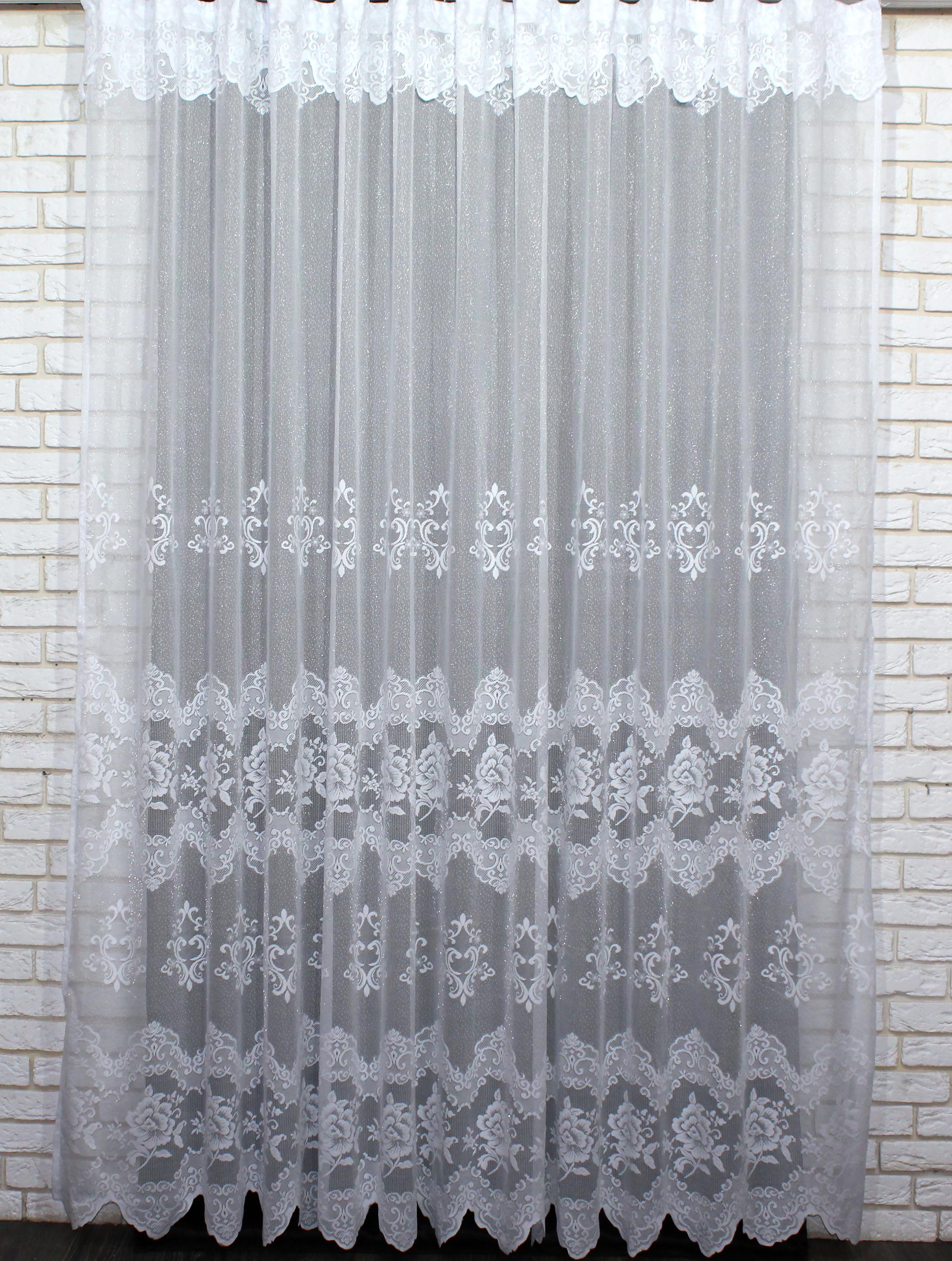 Тюль VR-Textil 641т Премиум жаккард 300х250 см Белый (40-303) Тюль VR-Textil 641т Премиум жаккард 300х250 см Белый (40-303)