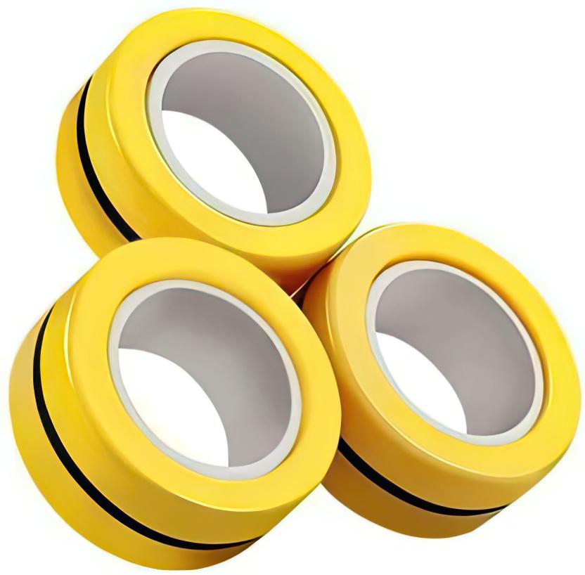 Спіннер антистрес Stress refief Magnetic Ring магнітний фітжет Жовтий (1008798-Yellow)