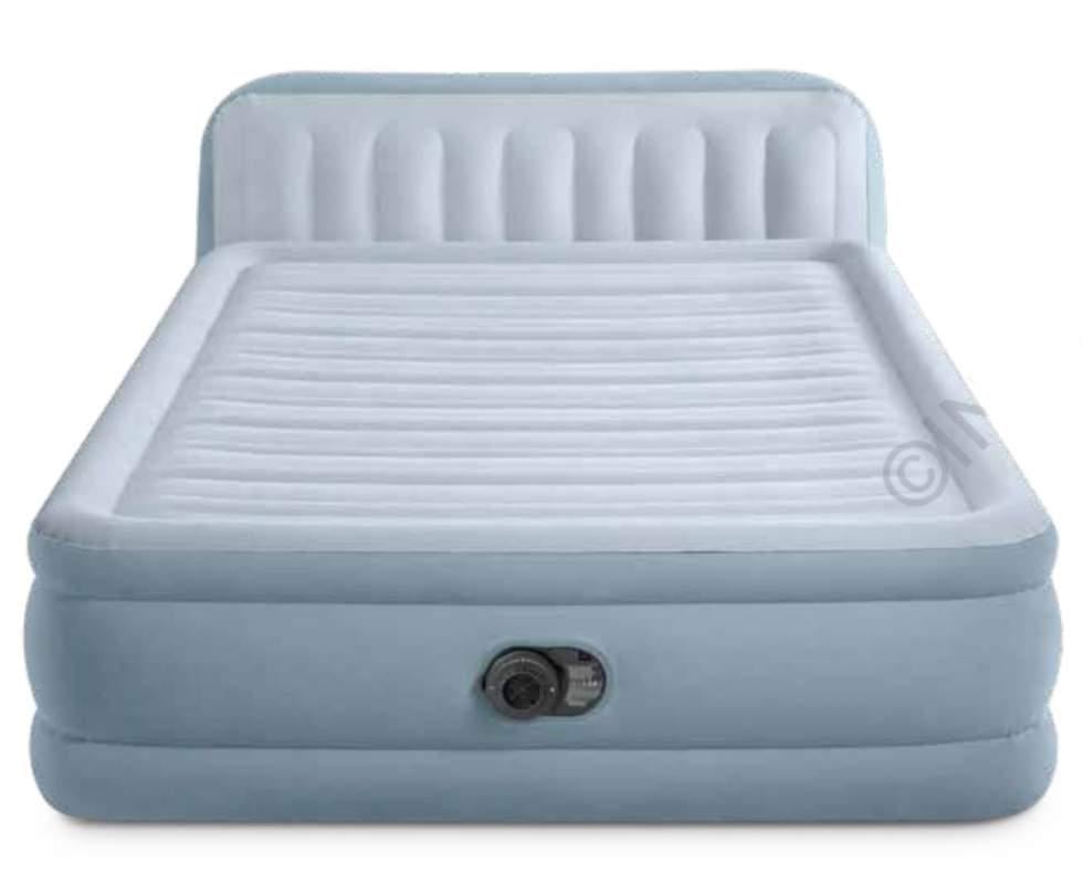 Кровать надувная со спинкой Intex двуспальная со встроенным электронасосом 236x152x86 см (64450) - фото 2