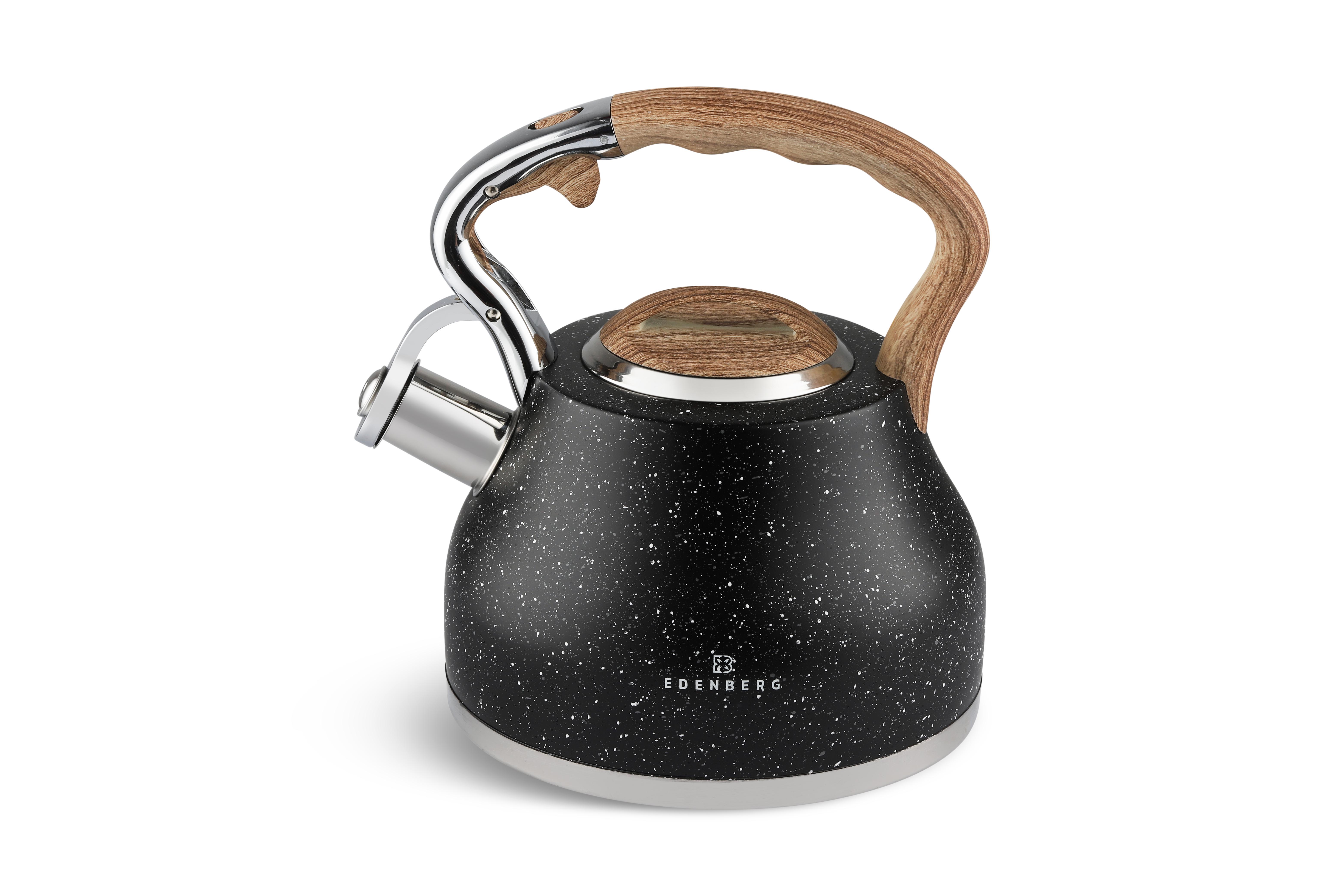 Чайник со свистком Edenberg EB-8843 из нержавеющей стали 3 л Черный (57-46-EB-8843-1)