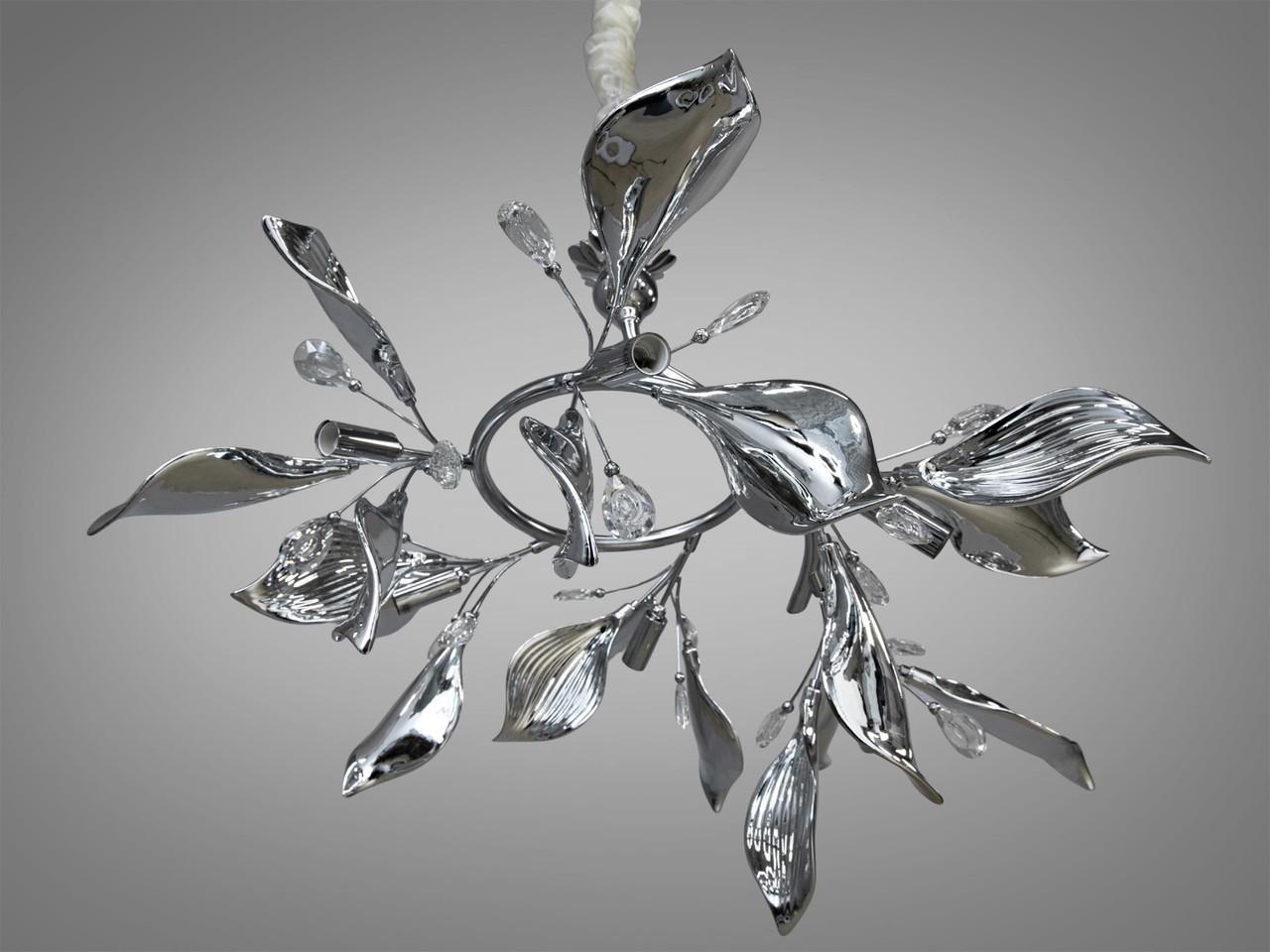 Люстра з керамічними елементами на кухню 7229-6PHR-LS на 6 ламп Хром (2511343138) - фото 3