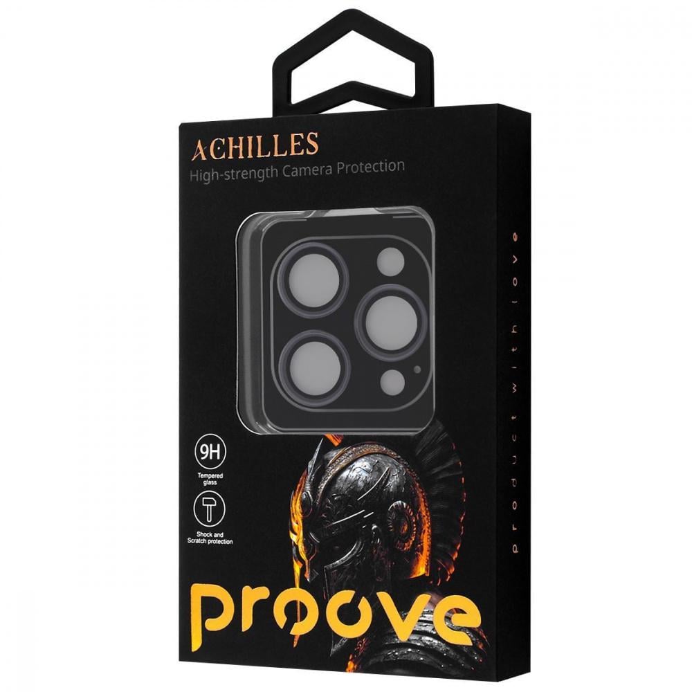 Защита камеры iPhone 16 Pro/16 Pro Max Proove Achilles Black Titanium