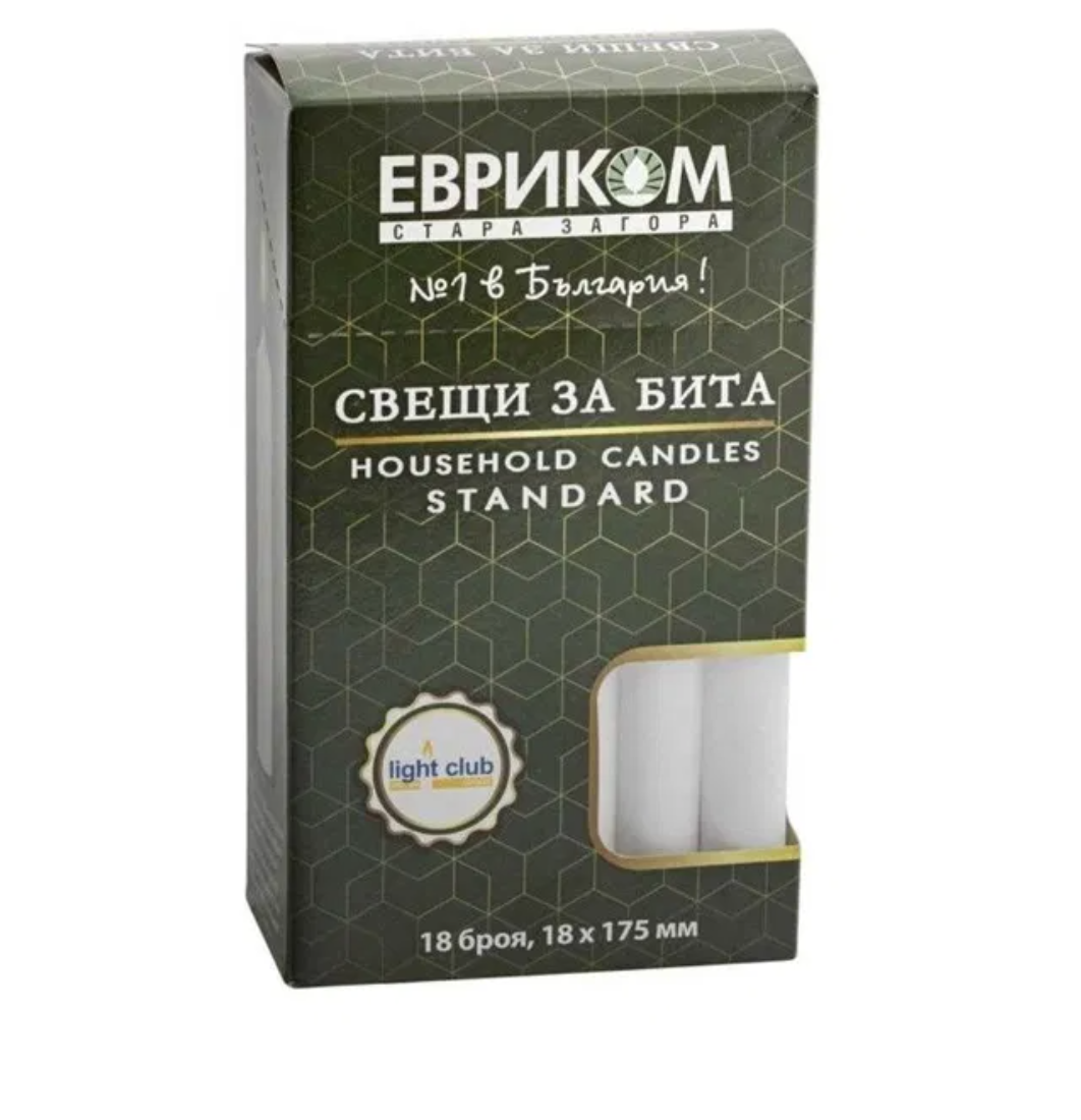 Набор свечей Евриком 18 шт. (0001)