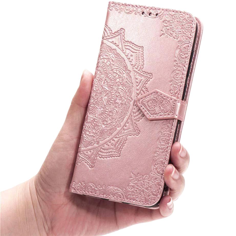 Кожаный чехол (книжка) Art Case с визитницей для Xiaomi Redmi Note 9s/Note 9 Pro/Note 9 Pro Max Розовый - фото 3