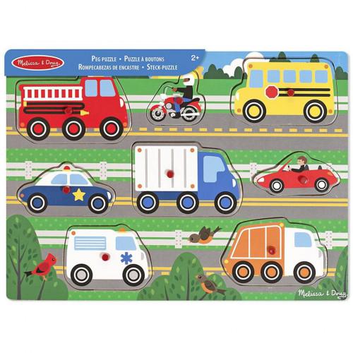 Развивающая игрушка Melissa&Doug пазл Угадай машинку (MD19051)