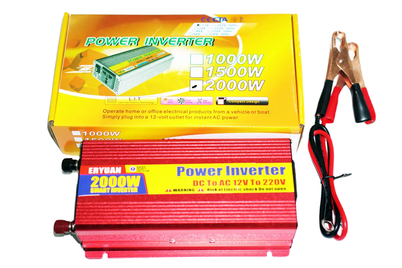 Инвертор Eryuan 2000 W DC/AC 12-220 V Red (3_02573) - фото 6 Инвертор Eryuan 2000 W DC/AC 12-220 V Red (3_02573) - фото 6