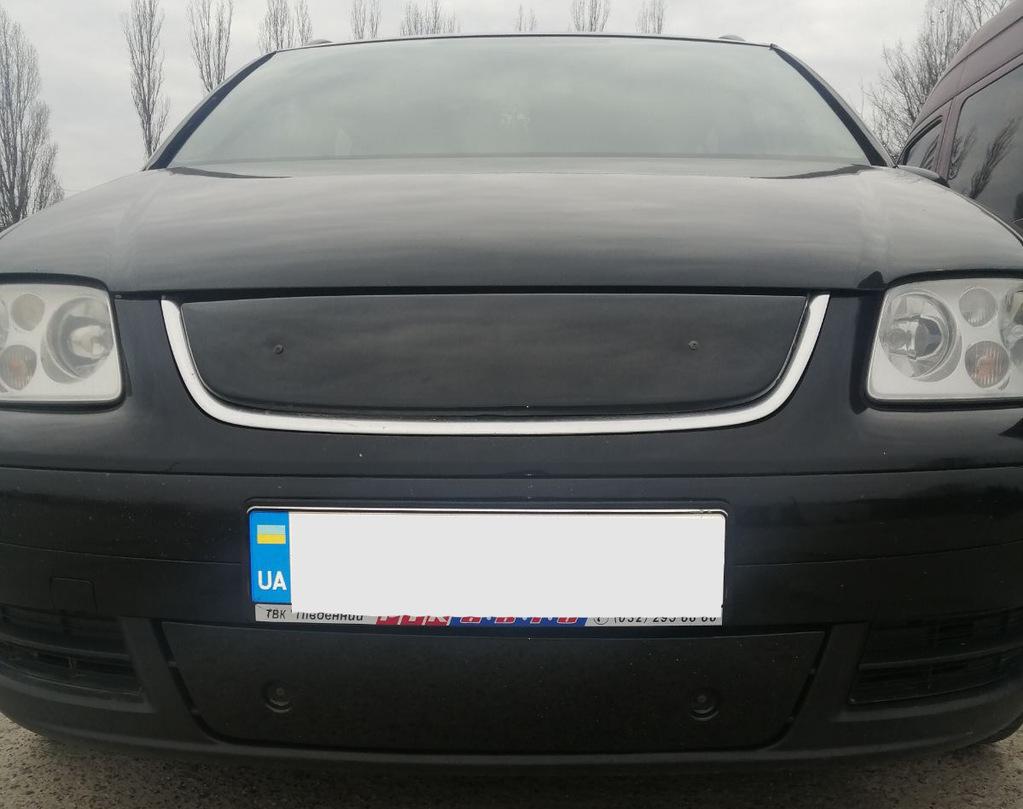 Зимняя накладка на решетку для LIFE Глянцевая Digital Designs для Volkswagen Caddy 2004-2010 гг. полистирол Черный