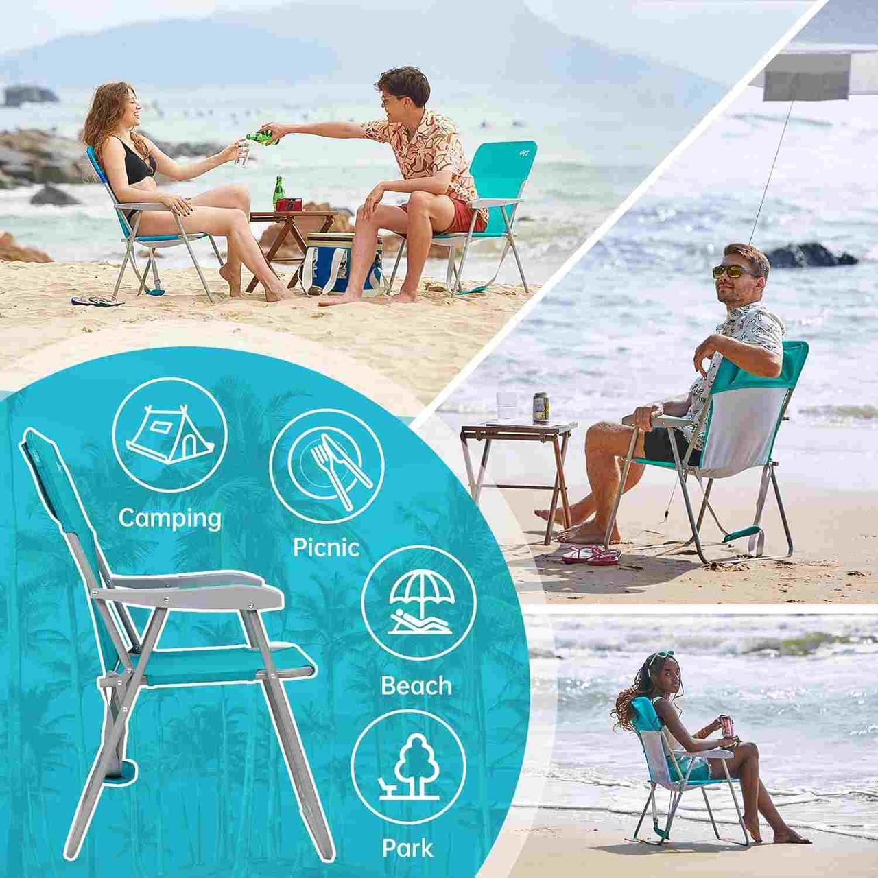 ᐉ Пляжный стул складной Wejoy WF1901 Cyan (WF1901_CYAN) • Купить