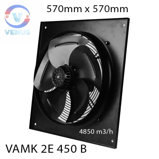 Вентилятор витяжний осьовий Vamk 4E 450 В з рамкою 570х570 мм 4850 m3/h 245 Вт 1,4 А 450 мм (21168) - фото 3