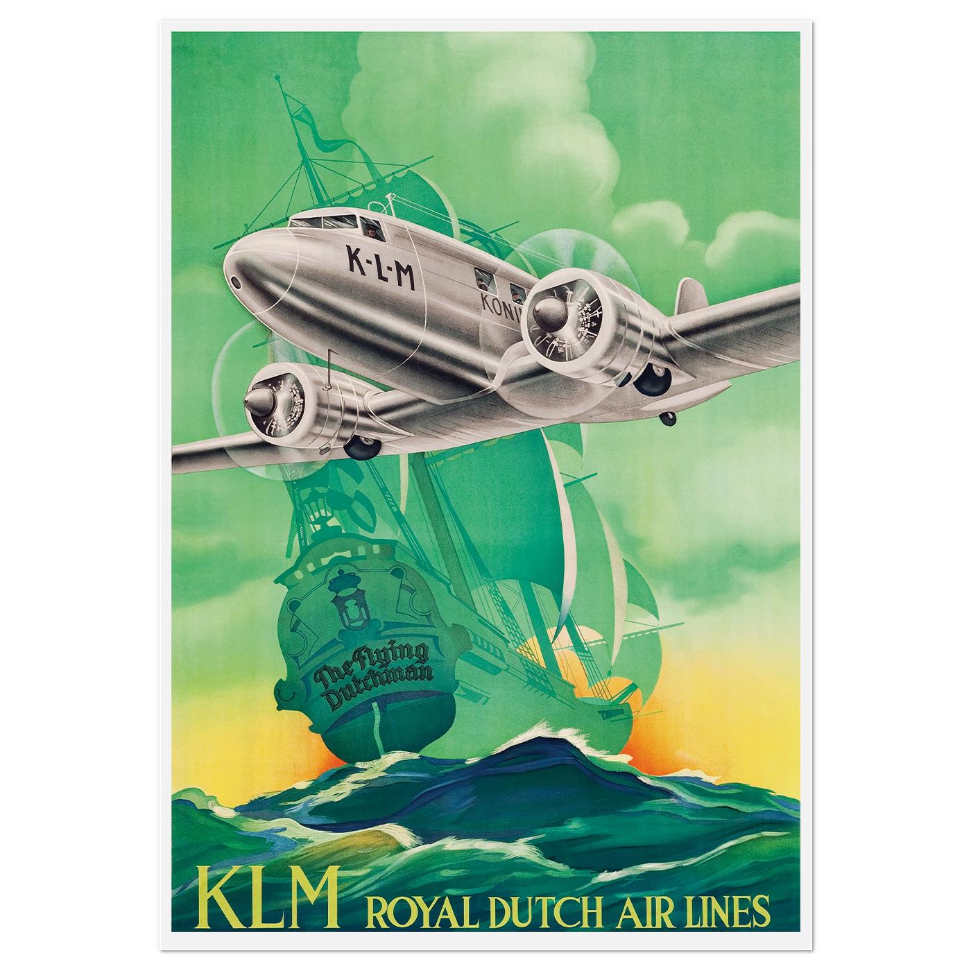 Плакат авиационный KLM 1934 59x84 см (0332)