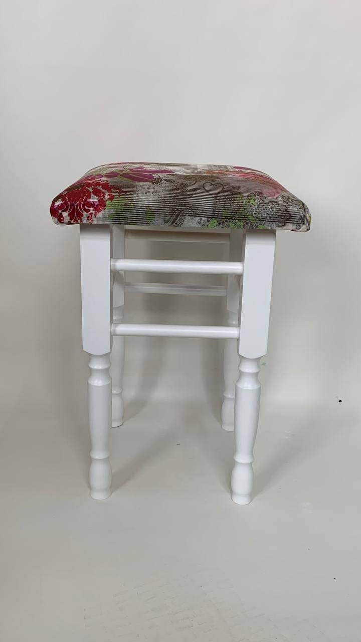 Табуретка кухонна дерев’яна Скіф ТК-16 Білий/Принт - фото 2