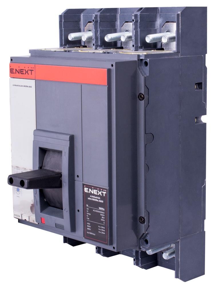 Автоматичний вимикач силовий E.NEXT e.industrial.ukm.1600Rе.1600 з електронним розчіплювачем 3р 1600А (i0770027)