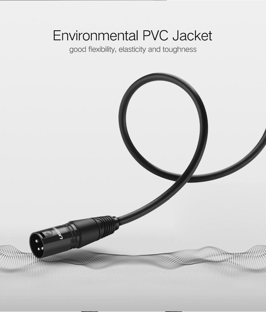 Кабель UGREEN XLR мама-XLR папа аудіо для мікшеру 5 м Чорний (20712) - фото 11