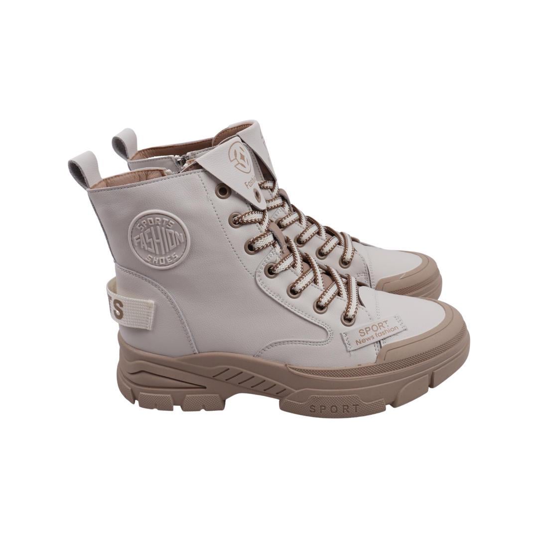 Ботинки женские Berisstini из кожи р. 39 Молочный (109-22DHS)