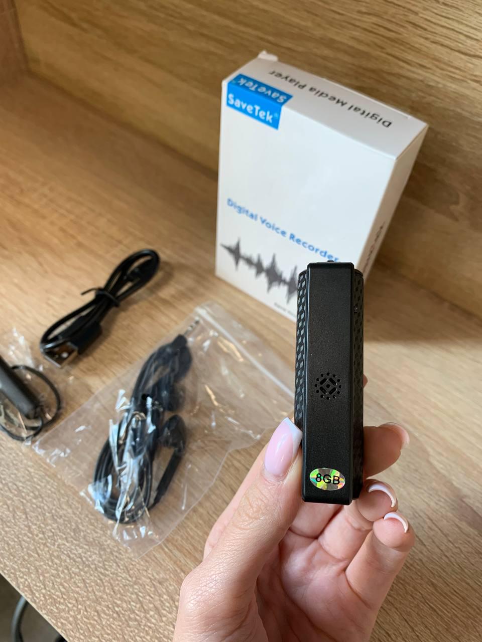 Диктофон Savetek 1000 PRO 8 ГБ з магнітом та активацією за голосом (mic 204) - фото 4