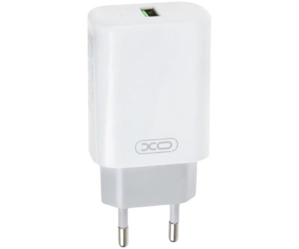 Пристрій зарядний мережевий XO L85D QC3.0 1USB/18 W White