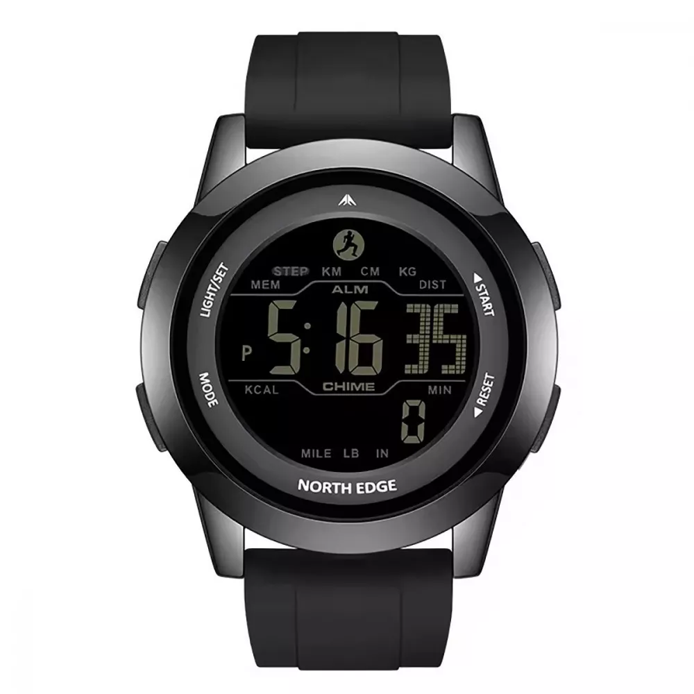 Часы NORTH EDGE Apollo цифровая водозащита 44,3 мм Black