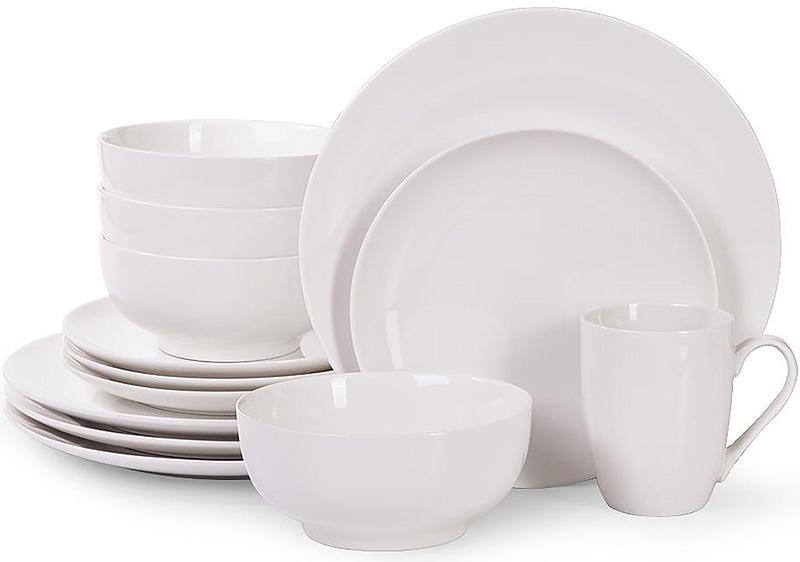 Столовый набор Fissman Aurora 16 пр. на 4 персоны фарфор Белый (FN-6379)