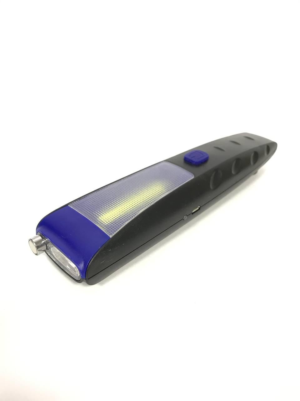 Фонарик светодиодный портативный 989 с крючком micro usb charge (10301332)