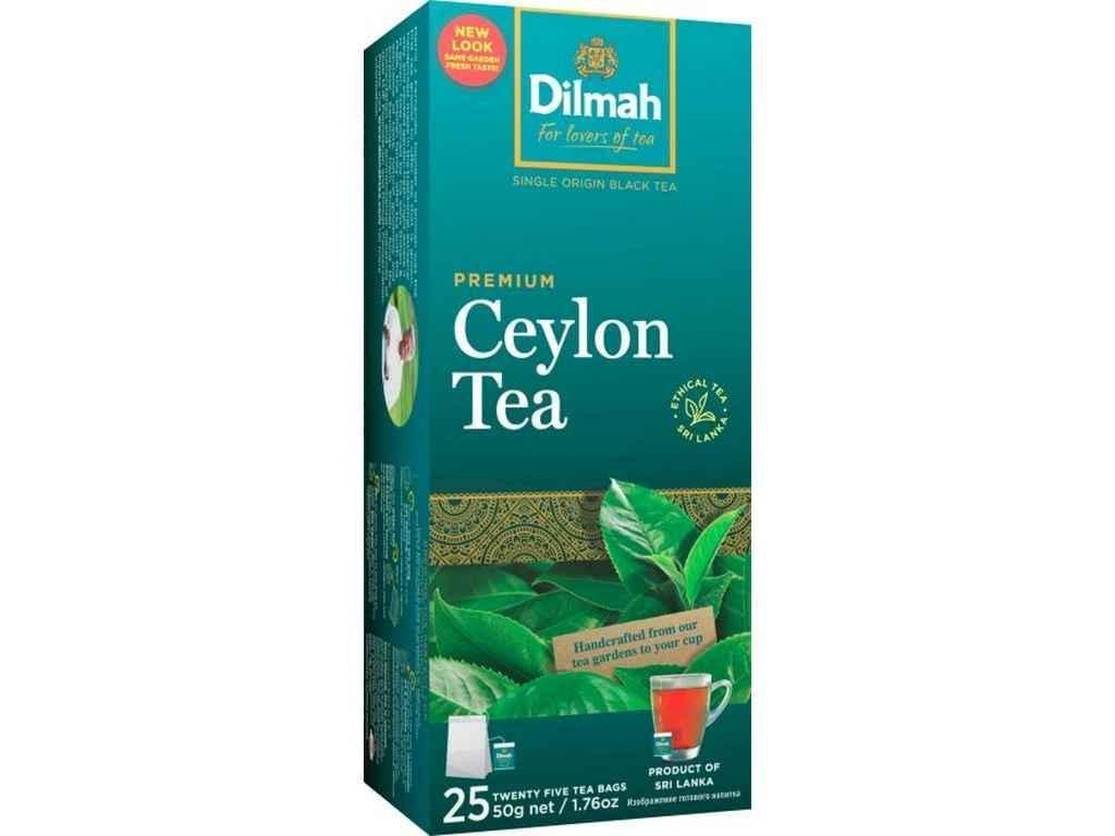 Чай пакетированный черный Dilmah Премиум 25 пакетиков 2 г (952787)