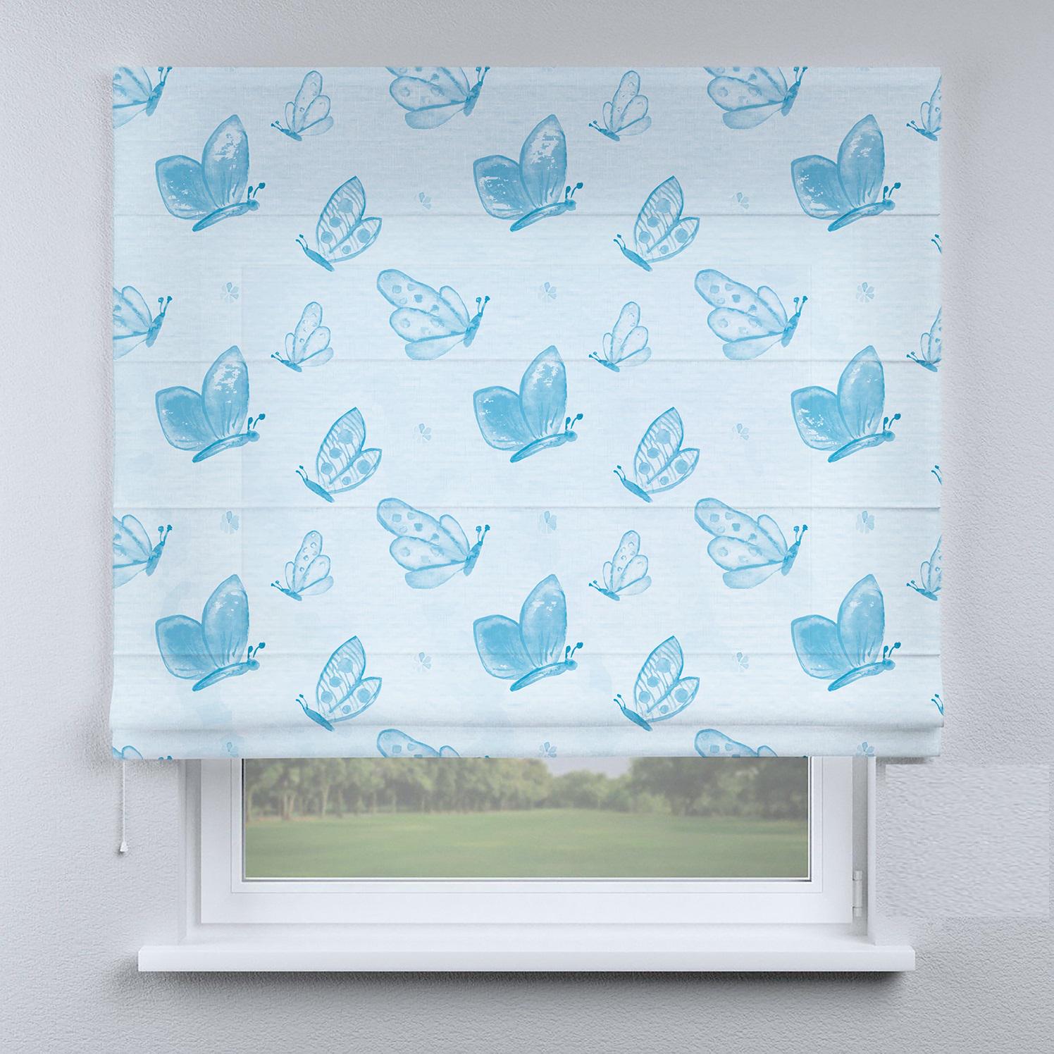 Римская штора Веревочный карниз Wenster ДВ 15-01-27 Бабочки 205х200 см Белый (819785)