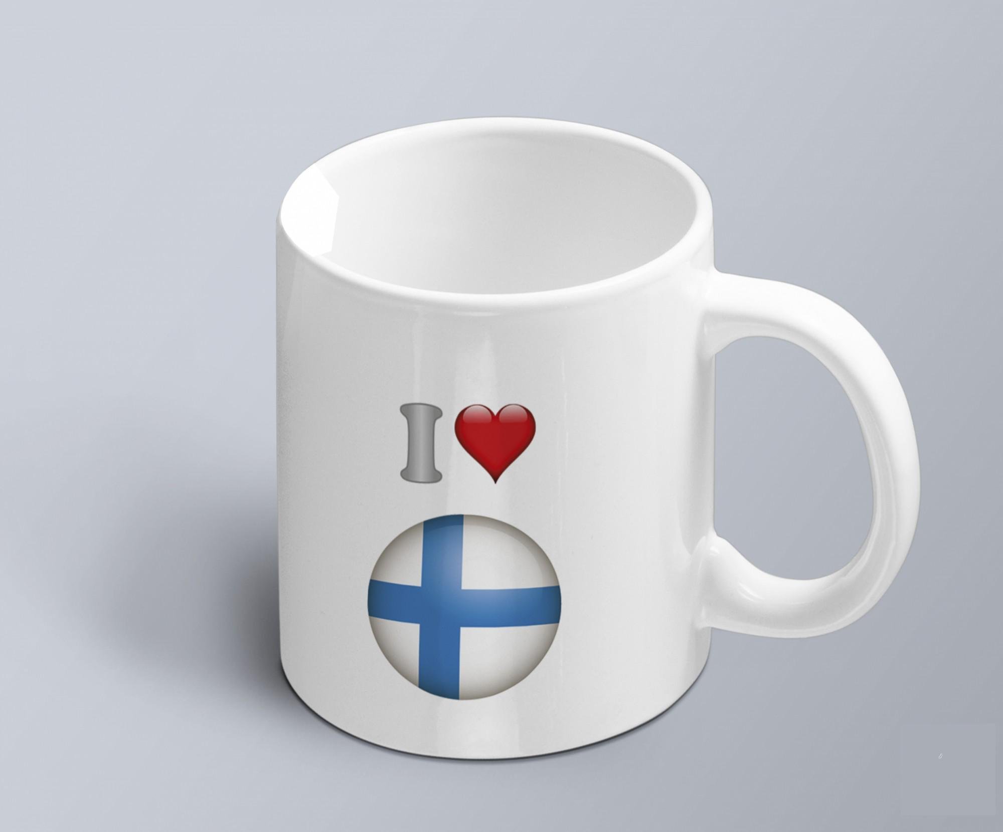 Чашка з принтом я люблю Фінляндію з зображенням прапору (02010109031) Чашка з принтом я люблю Фінляндію з зображенням прапору (02010109031)