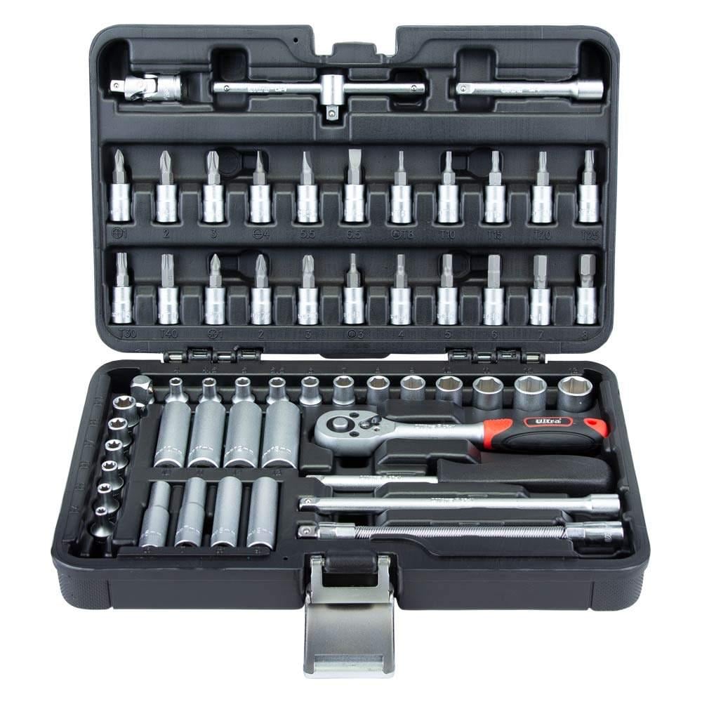 Набір насадок торцевих і біт Ultra Taiwan CrV 1/4" 56 шт. (6003172) - фото 2 Набір насадок торцевих і біт Ultra Taiwan CrV 1/4" 56 шт. (6003172) - фото 2