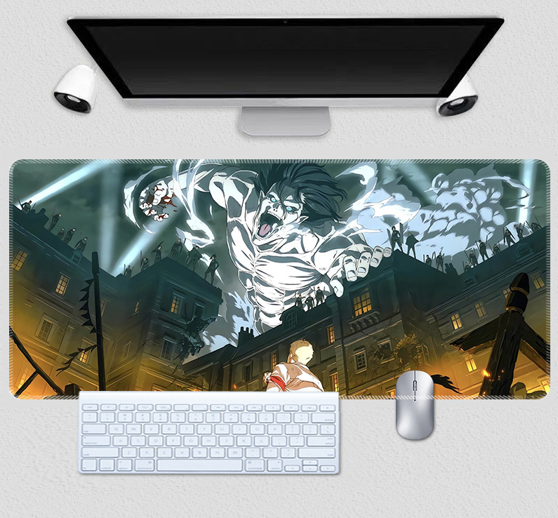 Коврик для мышки с Аниме принтом Attack on Titan 800х300х3 мм (0633)