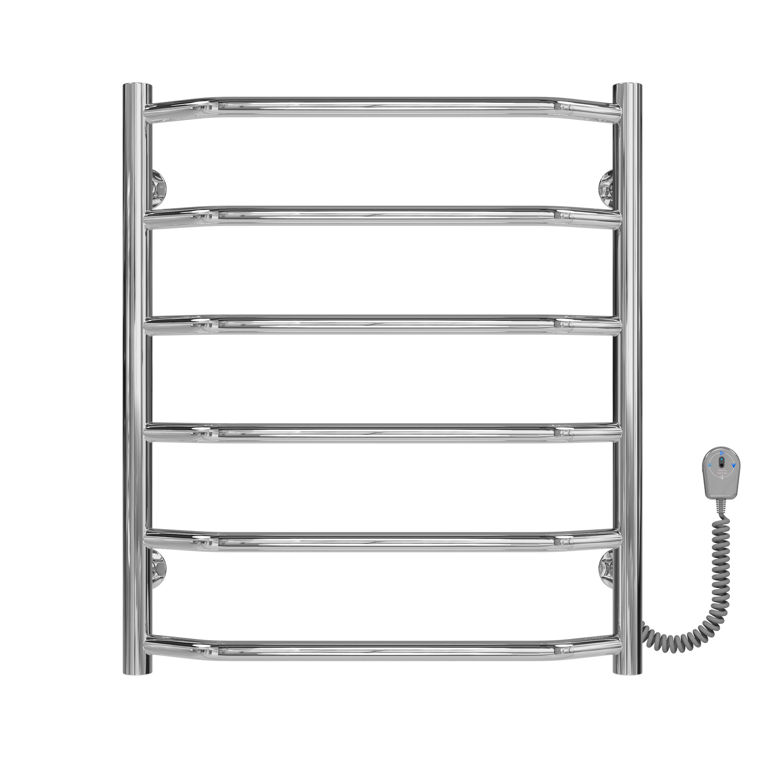 Полотенцесушитель электрический Deffi Трапеция П6 EF16 правое подключение нержавеющая сталь 500х600 мм Хром (C.TR.60.50.6.E.C.R.5)