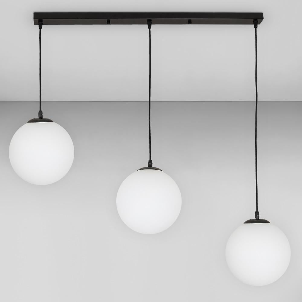 Люстра підвісна Лофт Light House LS-18601F-3 BK/WH 700 Чорний/Білий