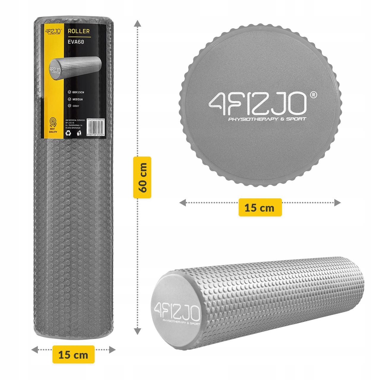 Масажний ролик 4fizjo CARE+ EVA 60x15 см Grey (P-5907739314406) - фото 3 Масажний ролик 4fizjo CARE+ EVA 60x15 см Grey (P-5907739314406) - фото 3