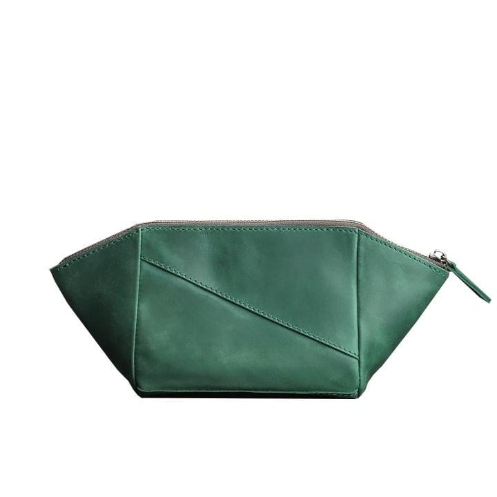 Косметичка жіноча шкіряна 2.0 Crazy Horse Зелений (A-026304)