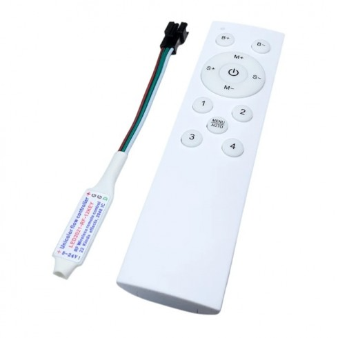 Контроллер для монохромной светодиодной ленты с пультом 12-24V 2048px (28452)