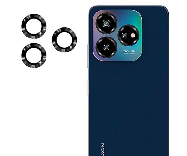 Защитное стекло с рамкой CD Pattern для ZTE Axon 60 Lite / Blade V60 Design на заднюю камеру Черный