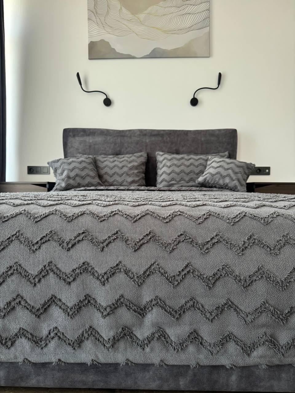 Покрывало Хельга 140x250 см Графитовый (20774-10-140x250cm) - фото 7 Покрывало Хельга 140x250 см Графитовый (20774-10-140x250cm) - фото 7