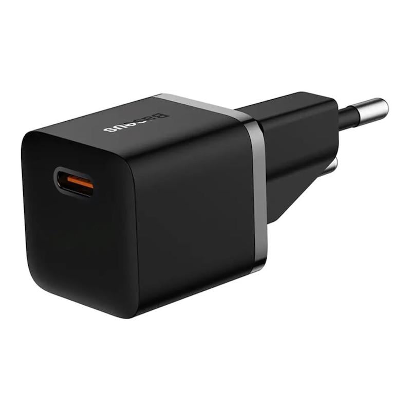 Сетевое зарядное устройство для BASEUS GaN5 Fast Charger mini 1C 20W EU Black (CCGN050101) - фото 4