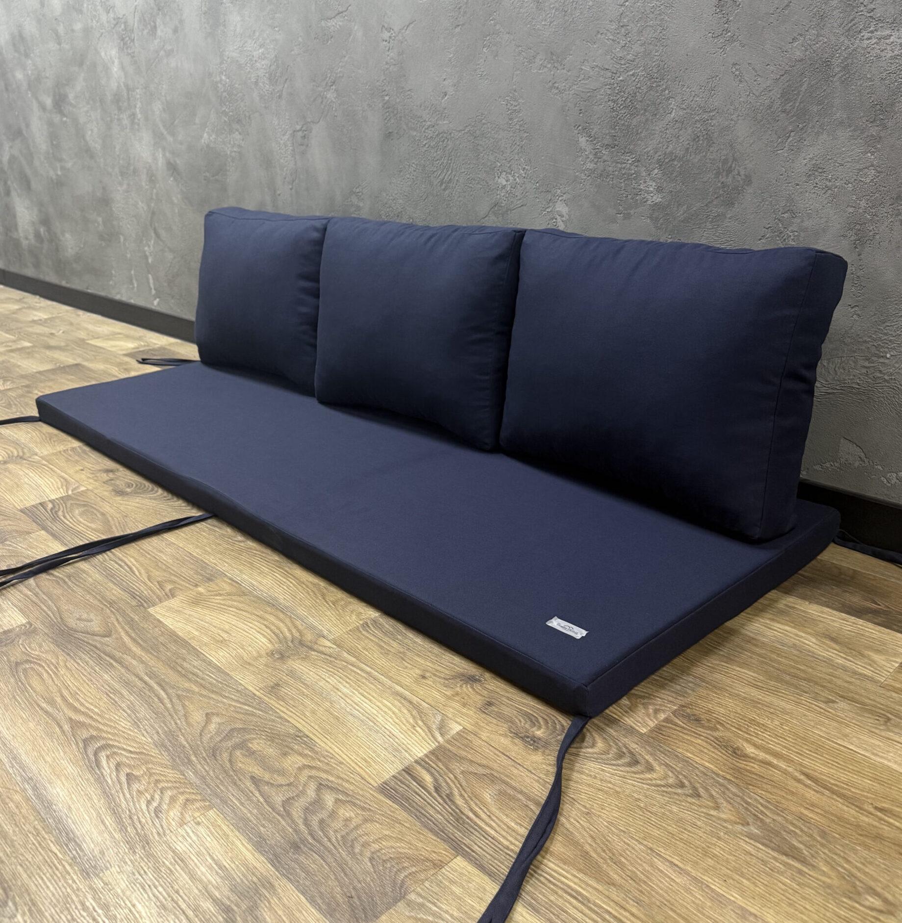 Комплект матрас с подушками Comfort Home на поддоны/качели/каркасы/садовую мебель 120х60х40х5 см Blue