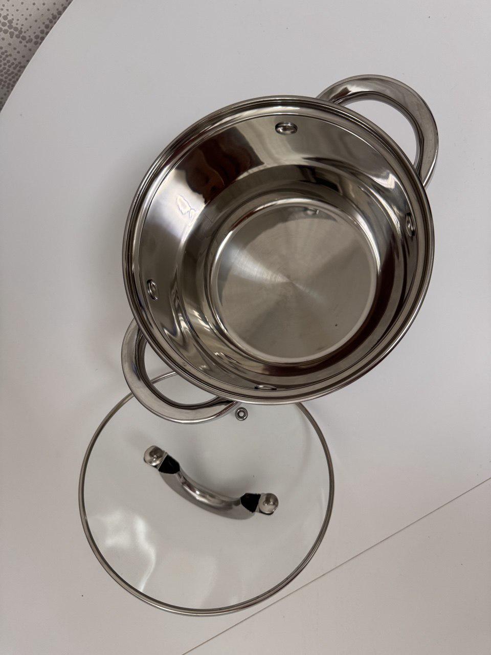 Кастрюля A-Plus 2185 из нержавеющей стали 9-слойное дно 2,1 л Ø 16х11,5 см (AWN-00035) - фото 2 Кастрюля A-Plus 2185 из нержавеющей стали 9-слойное дно 2,1 л Ø 16х11,5 см (AWN-00035) - фото 2