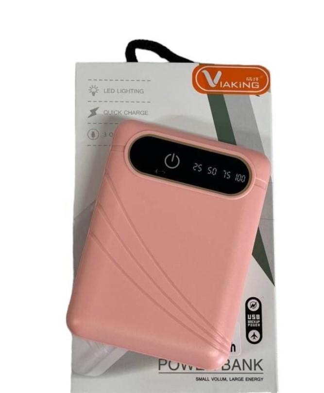 Повербанк Viaking N-8 з LCD дисплеєм 50000 mAh Персиковий (18737028)