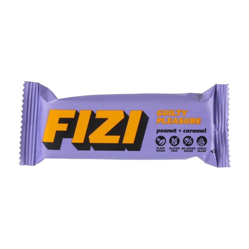 Протеиновый батончик без белого сахара Fizi Guilty Pleasure Bar 45 г Арахис/Карамель
