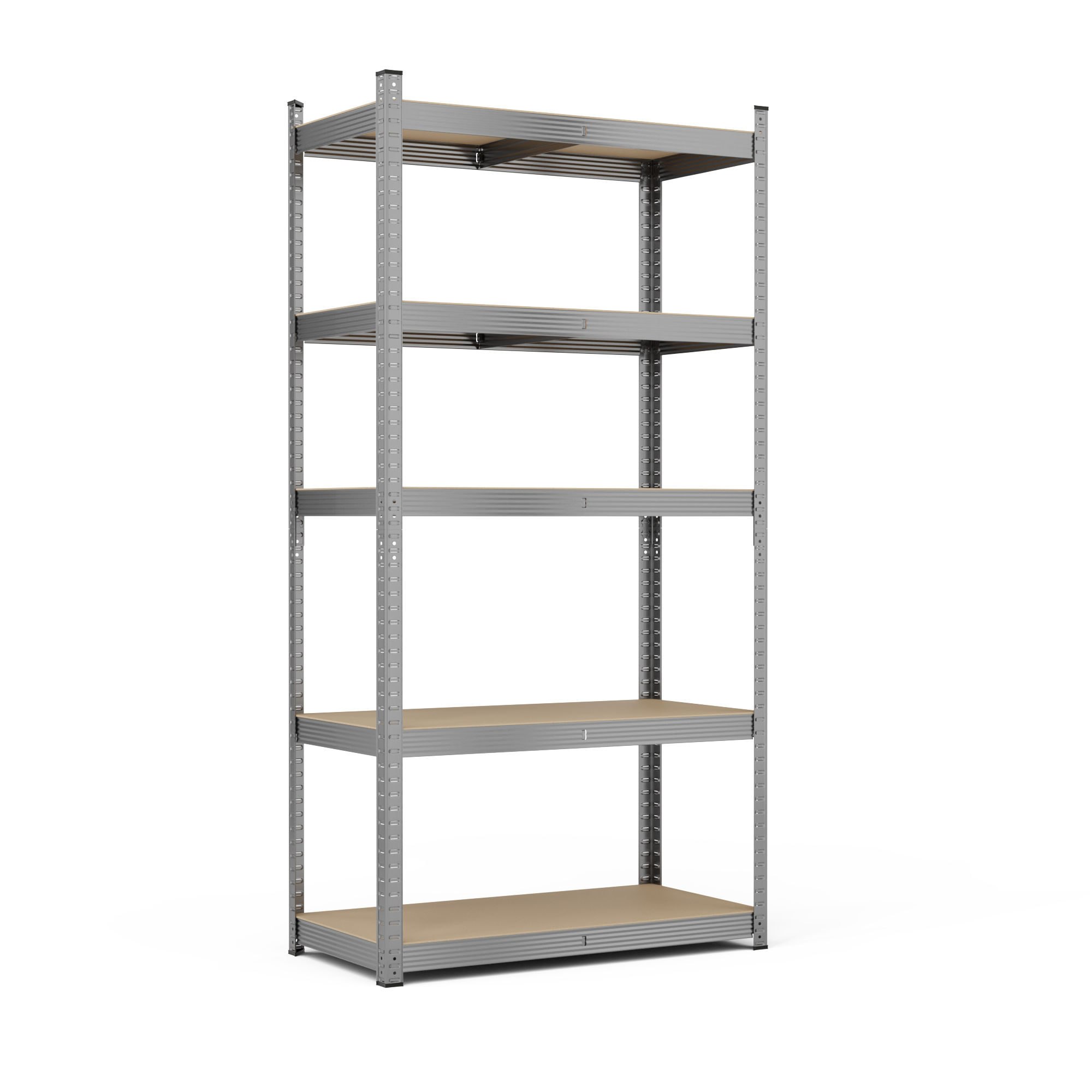 Стеллаж металлический StahlPro 1980x1000x500 мм оцинкованный 5 полок МДФ