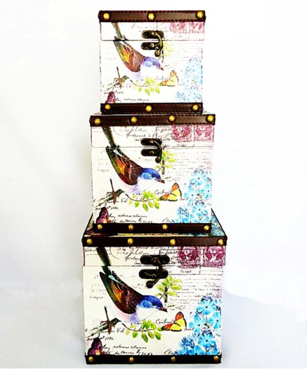 Шкатулка-коробка Гранд Презент Птица 3 шт. (SH31353-079)